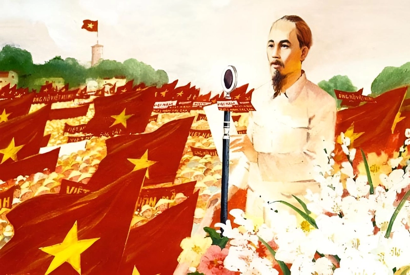 tranh vẽ ngày 2/9 đơn giản 