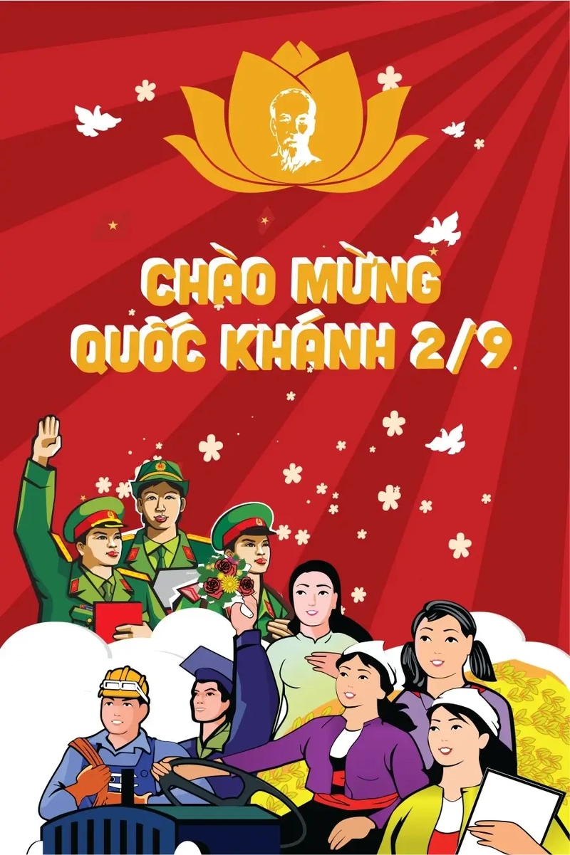 tranh quốc khánh 2/9 dễ vẽ cho học sinh 