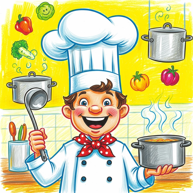 vẽ tranh ước mơ của em làm đầu bếp đẹp 