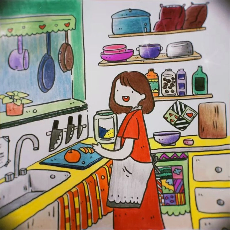 vẽ tranh ước mơ của em làm đầu bếp lớp 6 