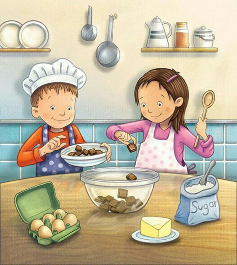 tranh vẽ nghề nghiệp đầu bếp 