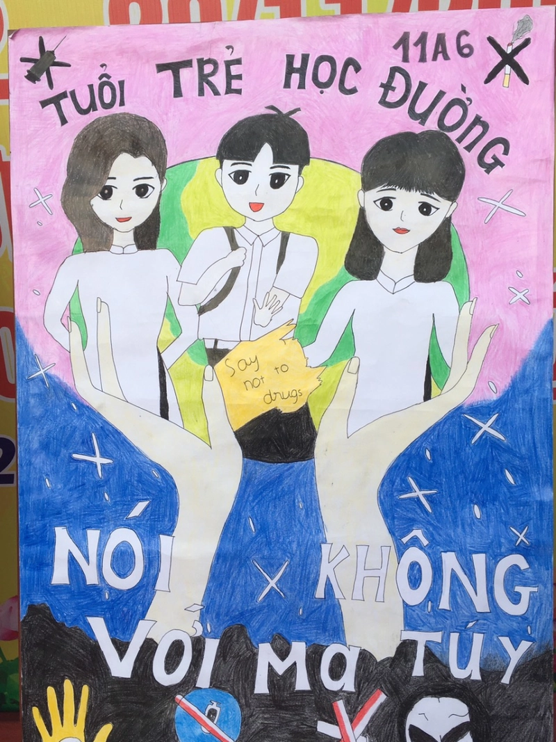 tranh vẽ phòng chống ma túy 