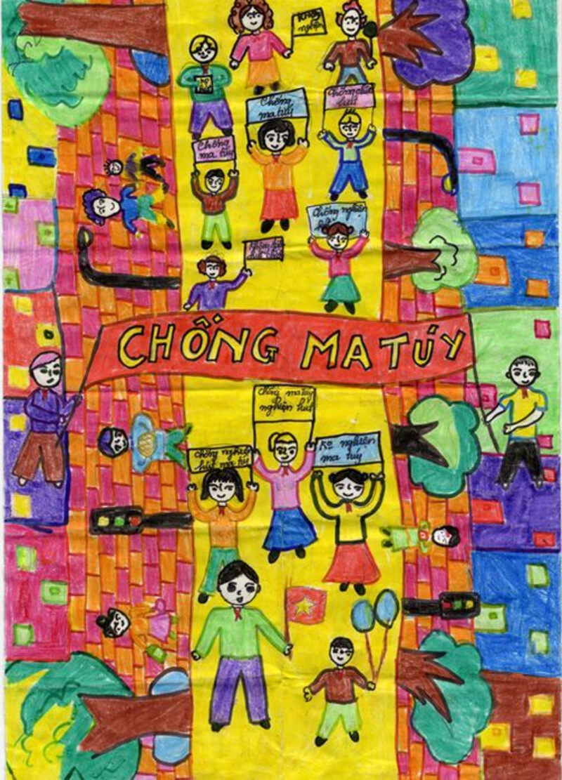 tranh vẽ đề tài phòng chống ma túy 