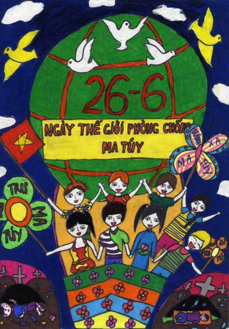 vẽ tranh chống ma túy đẹp nhất 