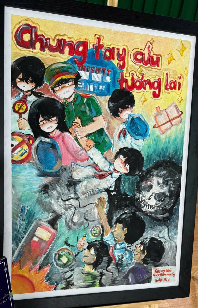 vẽ tranh tuyên truyền không sử dụng ma túy 
