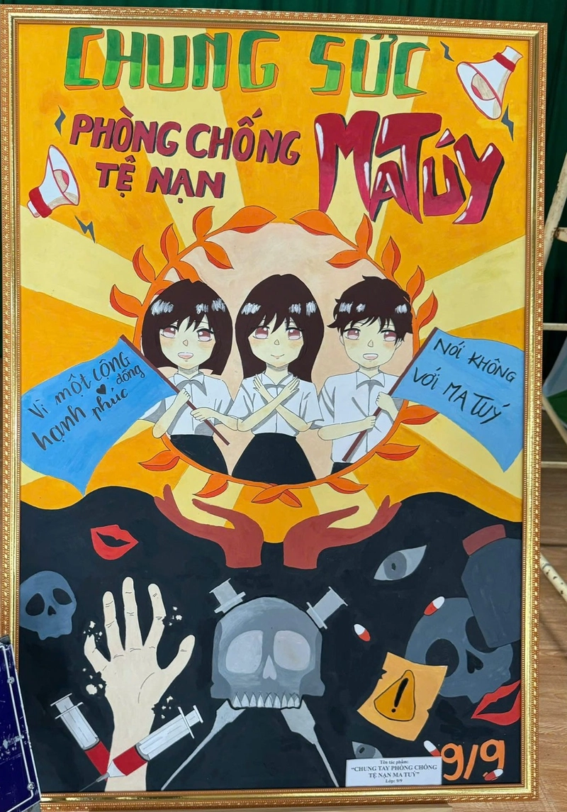 tranh cổ động học đường về ma túy 