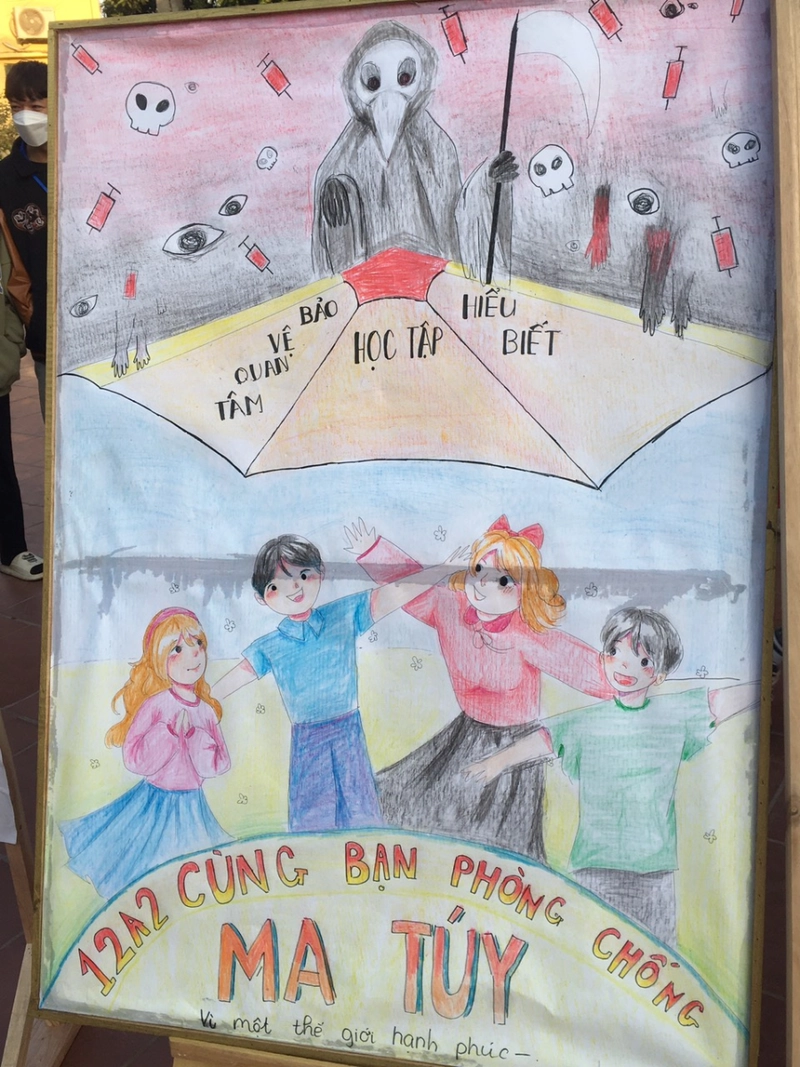 vẽ tranh phòng chống ma túy học đường 