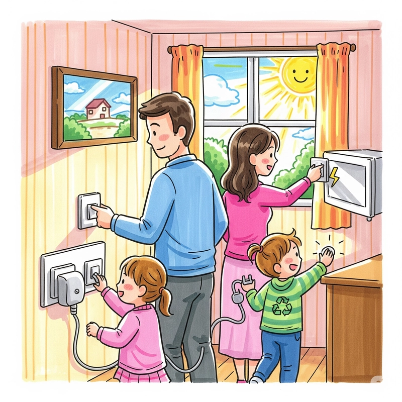 vẽ tranh chủ đề tiết kiệm điện sinh hoạt 