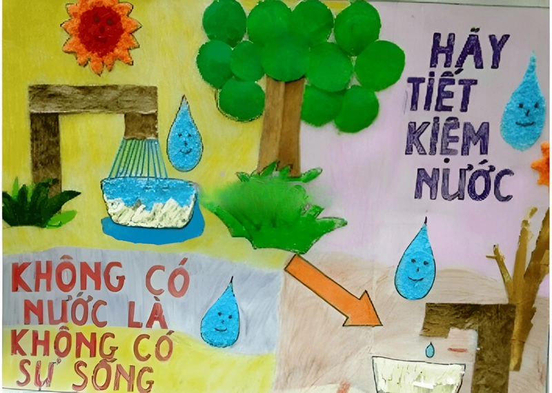 vẽ tranh tiết kiệm nước 