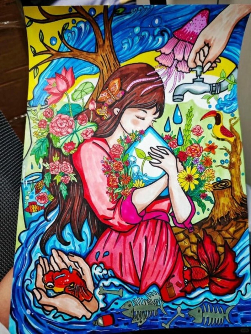 hình vẽ tiết kiệm nước 