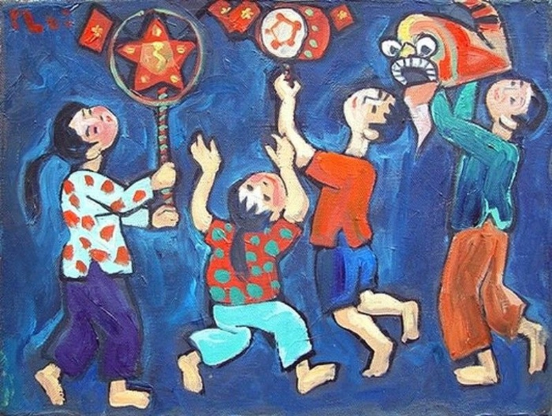 vẽ tranh trung thu đơn giản mà đẹp 