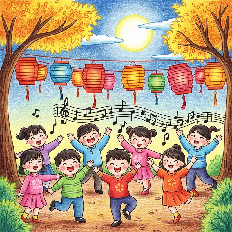 đề tài trung thu vẽ tranh thiếu nhi 