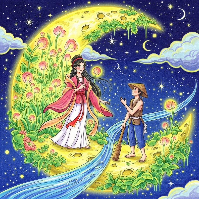 tranh vẽ múa lân ngày trung thu 