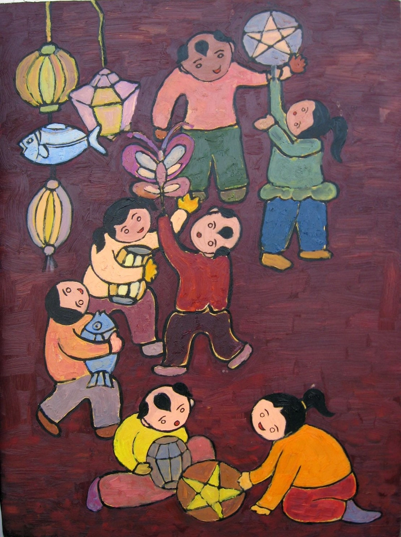 vẽ tranh trung thu 
