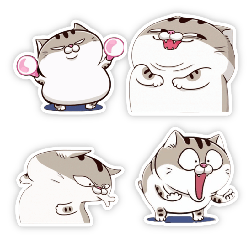 sticker mèo ami dễ thương 