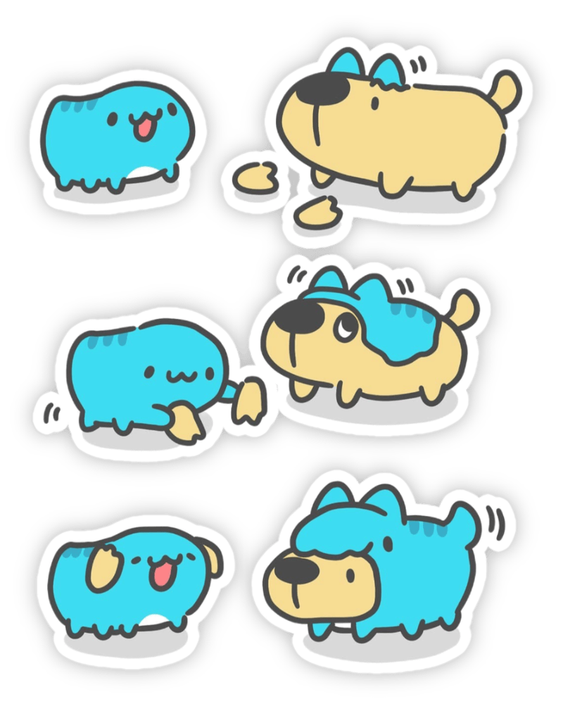 ảnh sticker mèo capoo trên messenger 