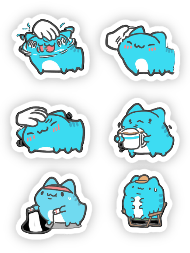 bộ sưu tập sticker mèo capoo 