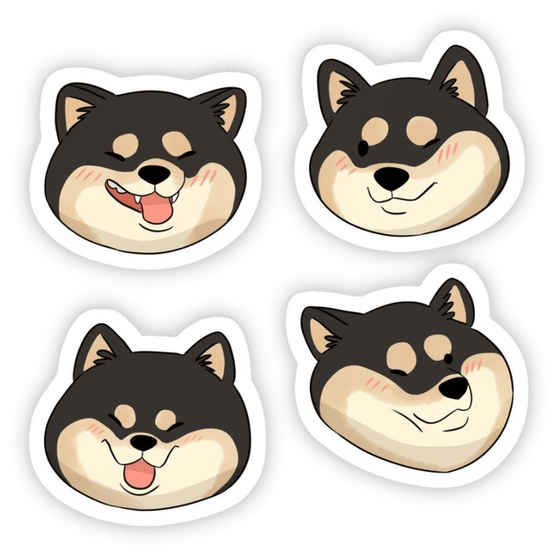 chó shiba sticker hoạt hình 