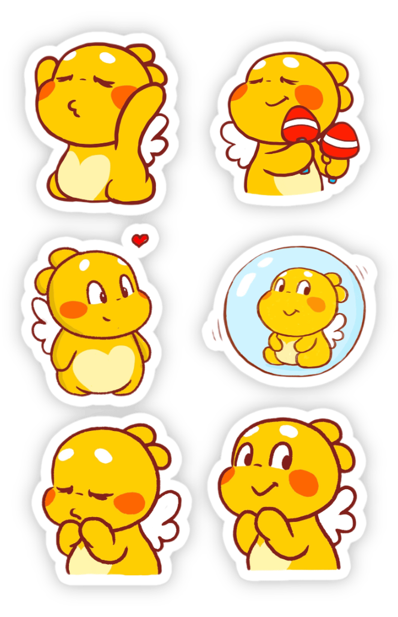 sticker chibi qoobee cực cute 