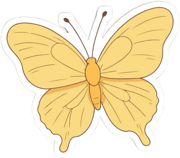 Hình dán sticker vàng dễ thương kawaii