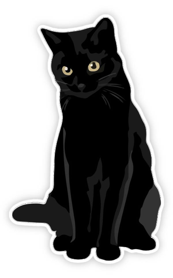Hình mèo đen sticker