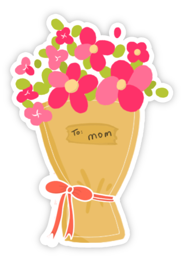 Hình sticker bó hoa rực rỡ