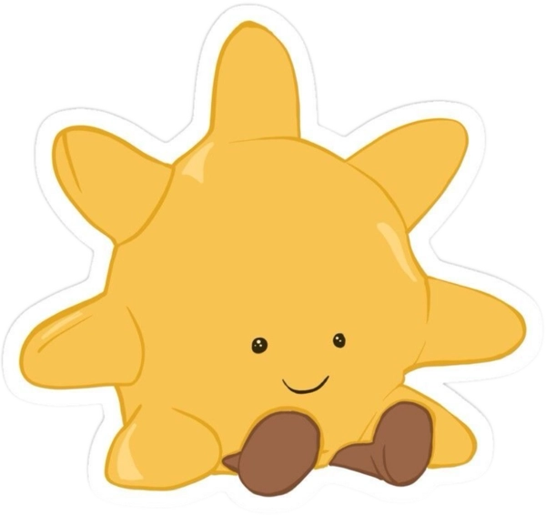 Hình sticker vàng nổi bật bắt mắt
