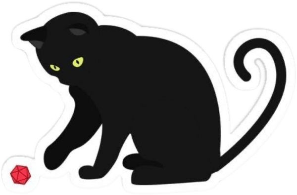 Mèo đen sticker đẹp