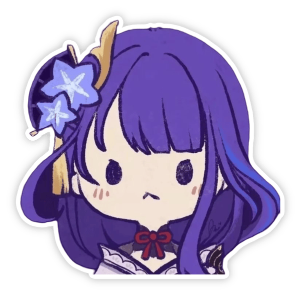 Raiden Shogun chibi sticker