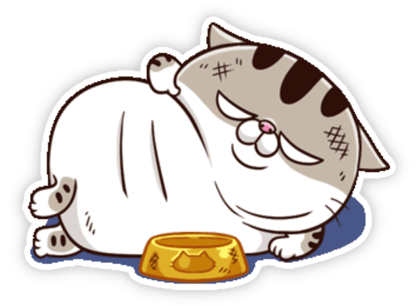 sticker mèo ú cute cho zalo 