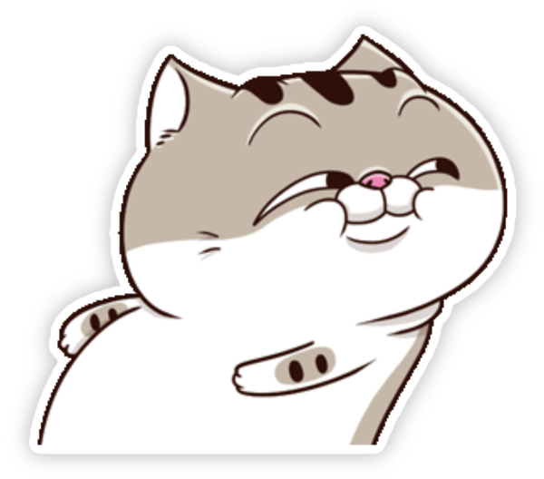 sticker mèo ami hành động hài 