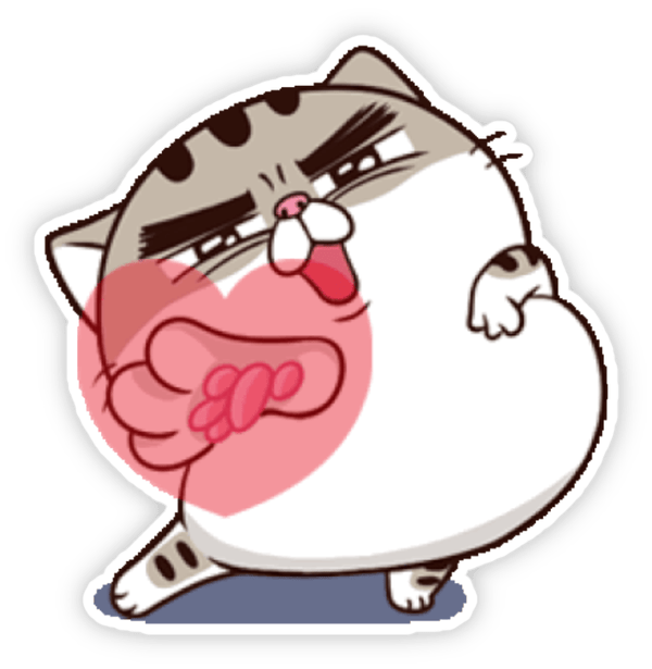 ảnh mèo béo ami dạng sticker 