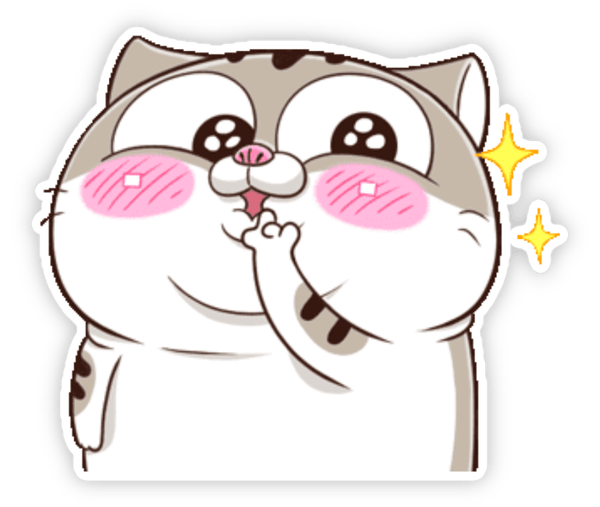 ảnh động sticker mèo ami béo 