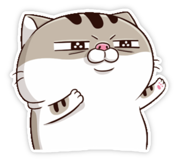ảnh sticker mèo ami béo mập 
