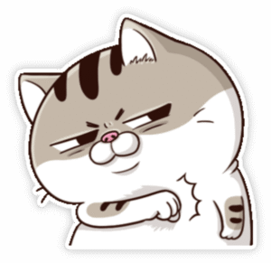 sticker mèo mập dễ thương cute