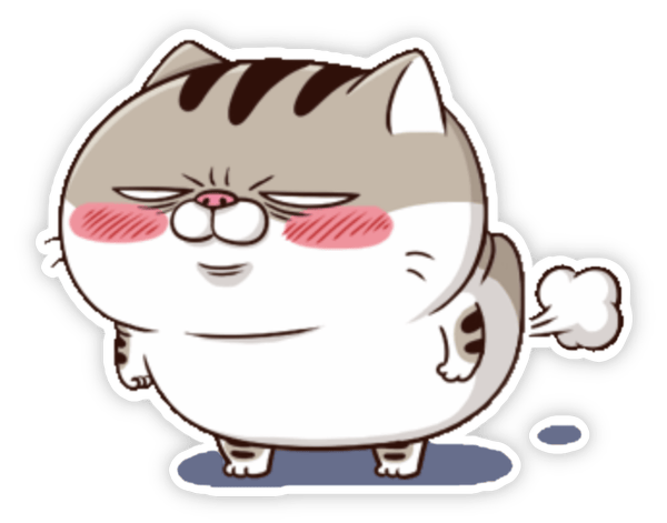 sticker mèo béo cho tin nhắn 
