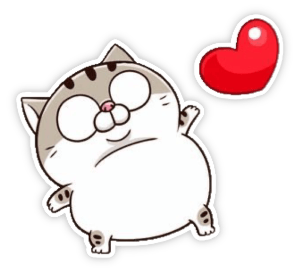 sticker mèo mập ú siêu cute 