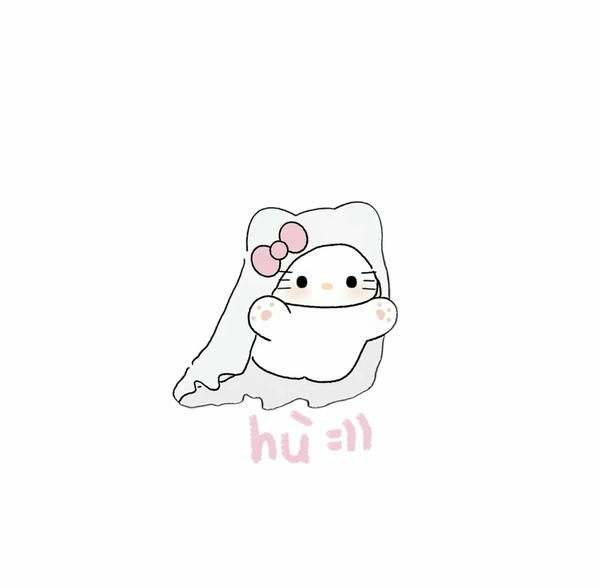 Sticker Hello Kitty messenger hình ảnh sắc nét