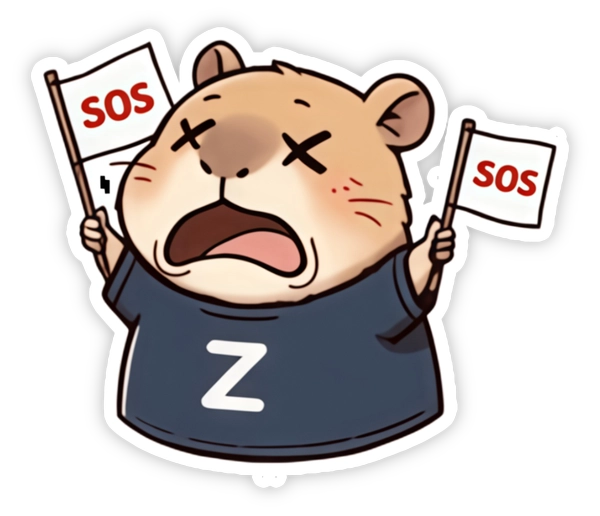 Sticker Zapy công sở SOS