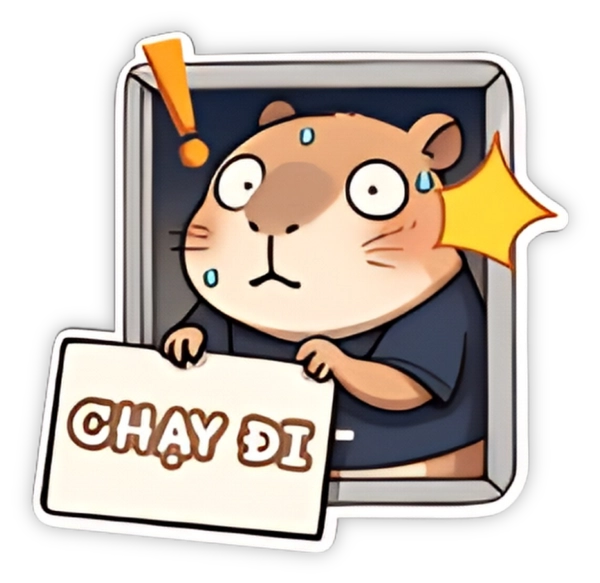 Sticker Zapy công sở cảnh báo