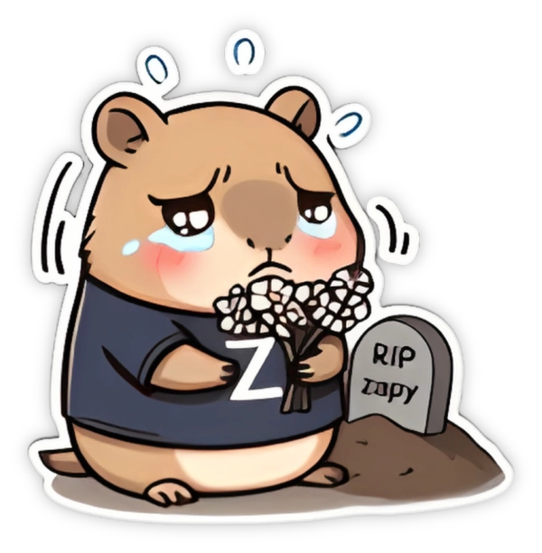 Sticker Zapy công sở khóc