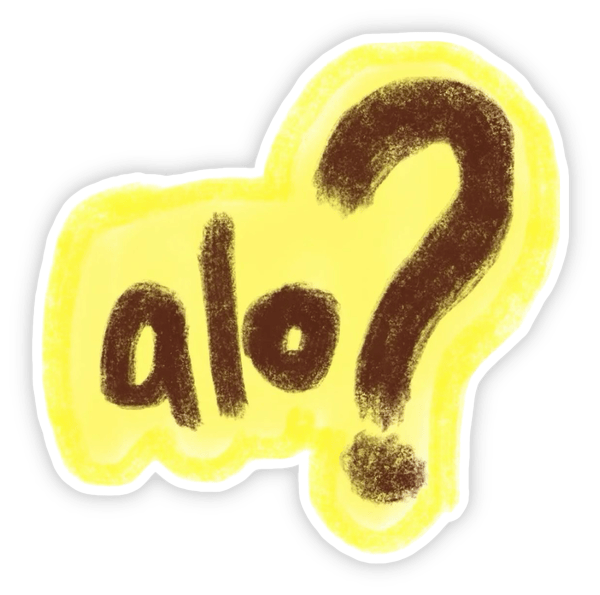 ảnh sticker alo đáng yêu 