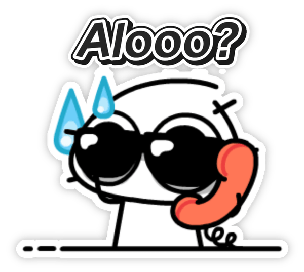 hình sticker alo siêu cute