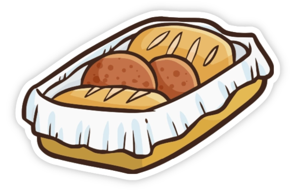 sticker bánh mì đáng yêu