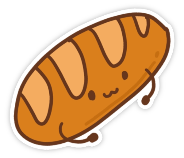 sticker bánh mì nhỏ xinh