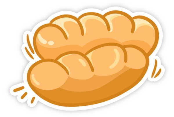 sticker bánh mì dán điện thoại