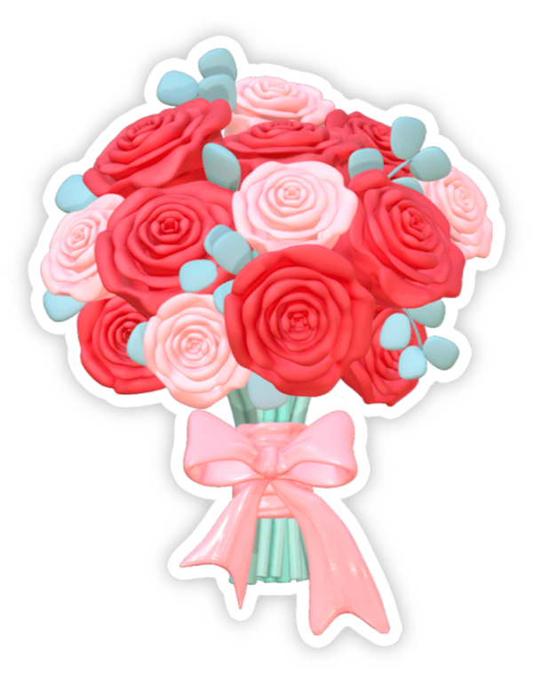 Sticker bó hoa dễ thương cho trẻ em