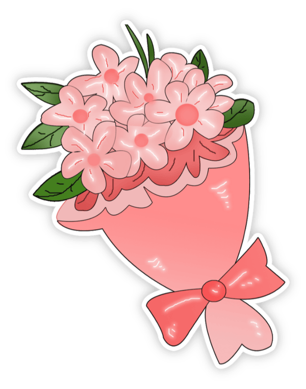 Sticker bó hoa nghệ thuật