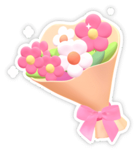 Sticker bó hoa tặng quà