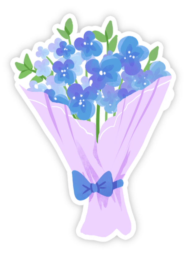 Sticker bó hoa tối giản